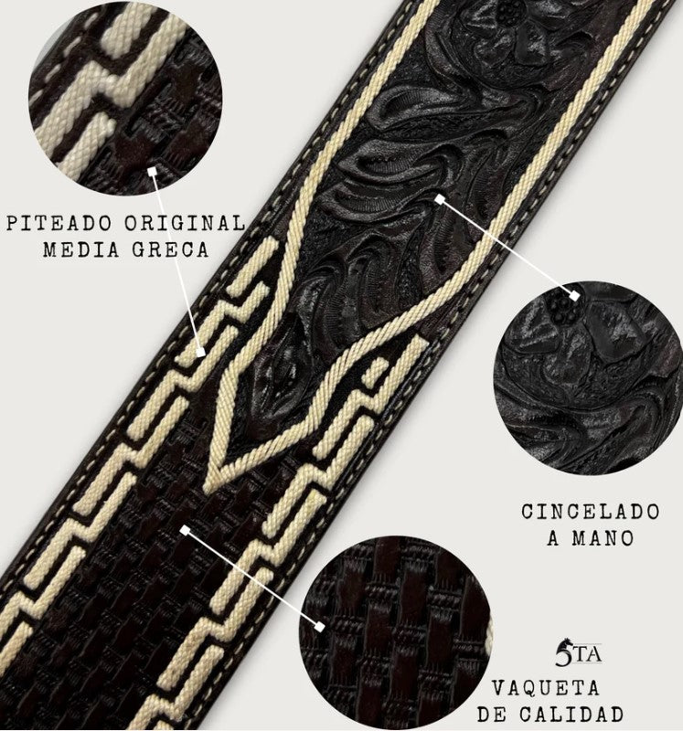 Cinto Piteado Original y Cincelado a Mano